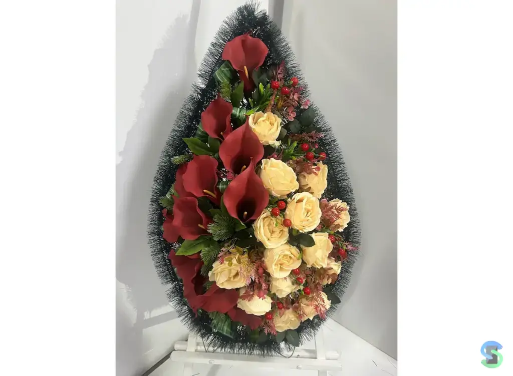 Венок ритуальный "Осень" 95 см.