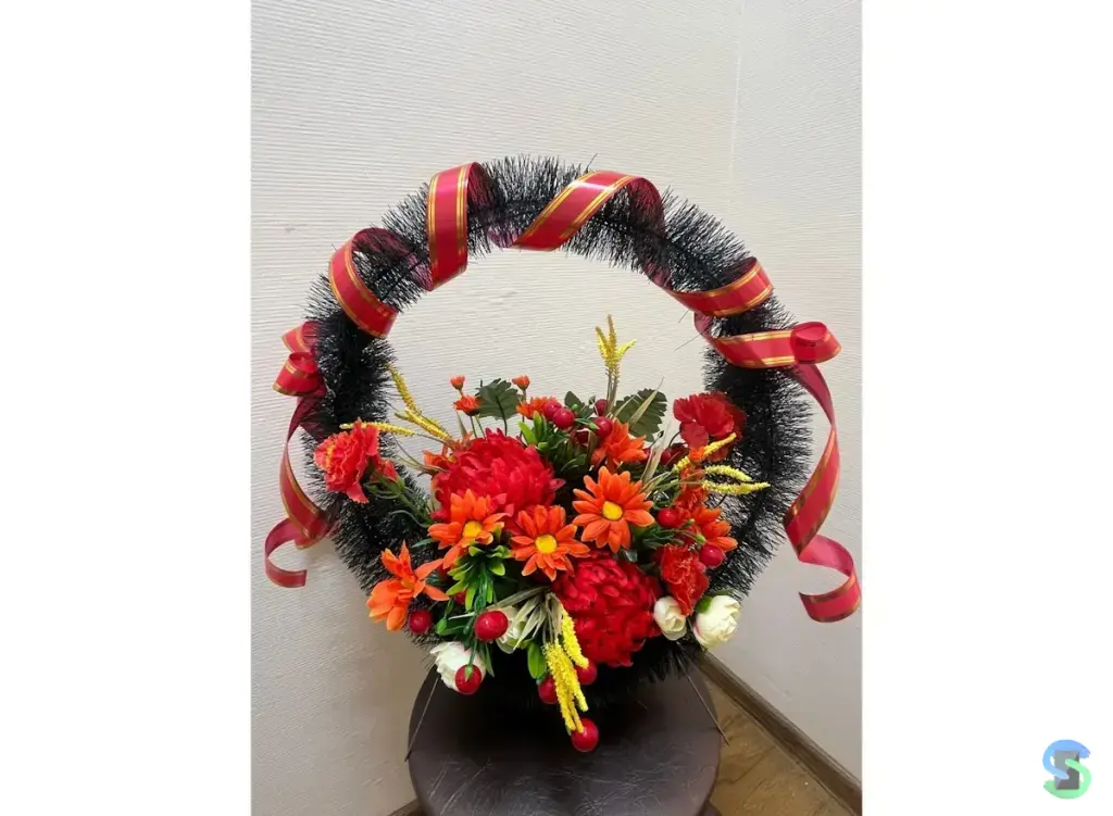 Венок ритуальный "Глобус №1"