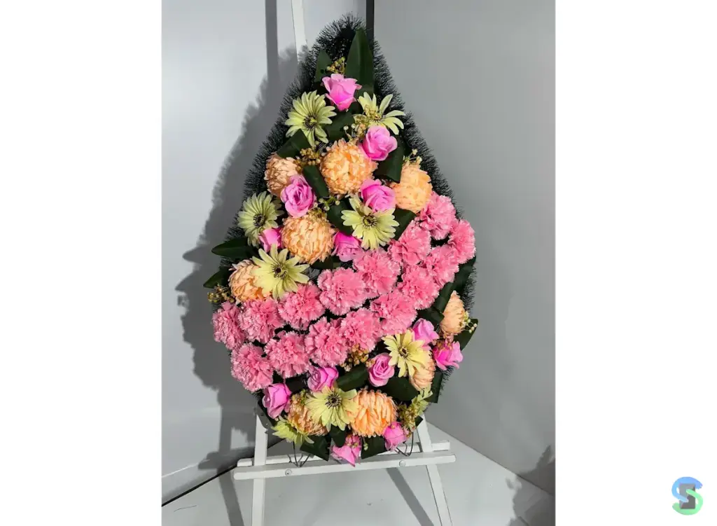 Венок ритуальный "Весна" 90 см.