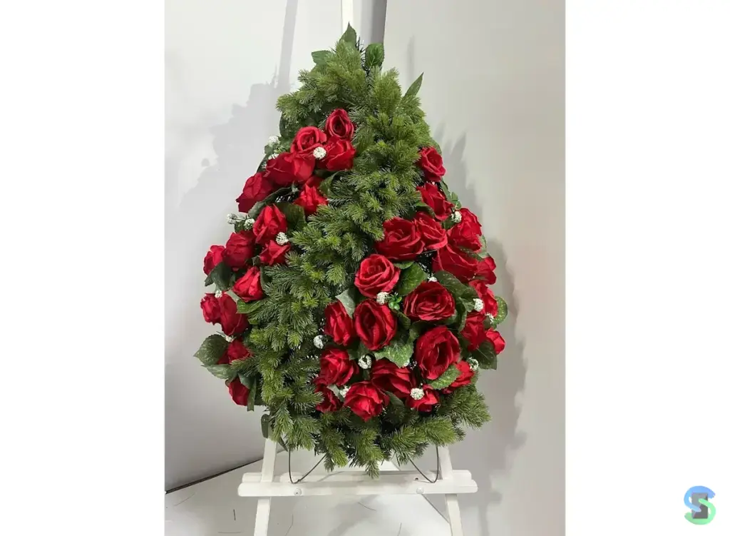 Венок ритуальный "Ассоль" 90 см.