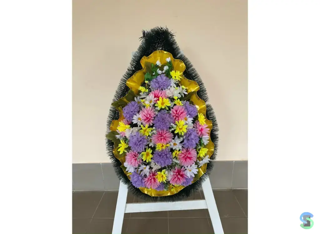 Венок ритуальный "Летний букет" 90 см.