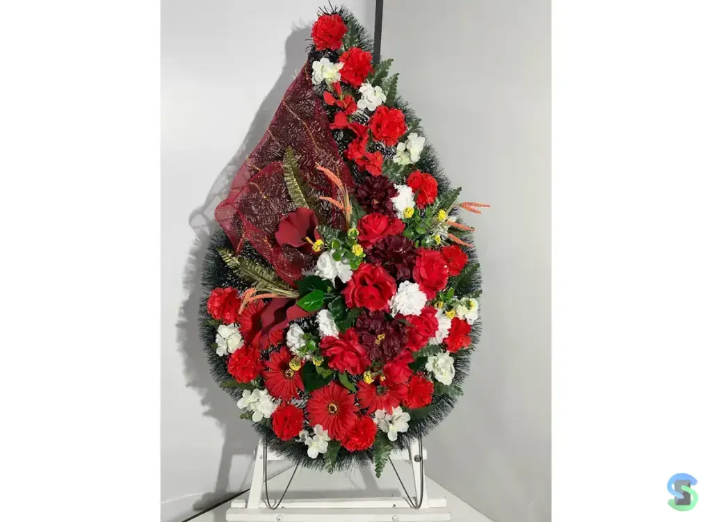 Венок ритуальный "Комета" 115 см.