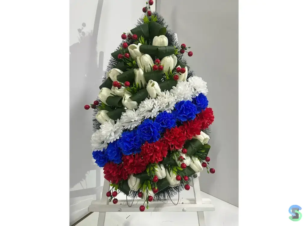 Венок ритуальный "Защитник мини" 75 см.